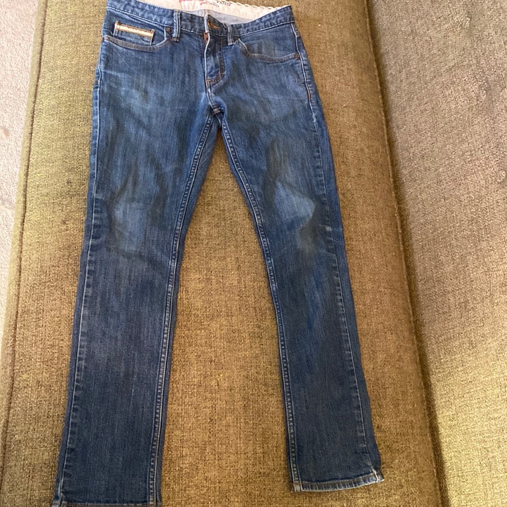Vans, Off The Wall, Men's V76 Skinny Slim Jeans 28x28 Blue Denim  5 Pockets